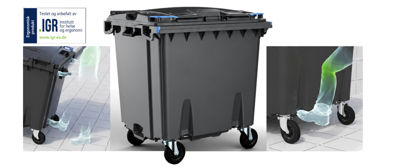 Avfallsbeholder 1000 liter ERGO-serien